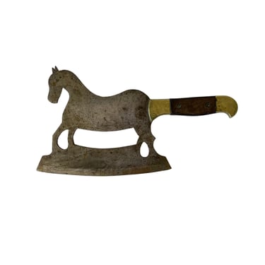 Antique European Folk Art Ice Cleaver Sugar Cleaver  | Horse Cleaver | Zoomorphic Knife | Forged | Primitive Chopper | Horse Shaped Knife 