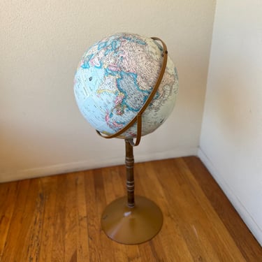 American Mid Century Floor Stand Globe by Reploge Globes