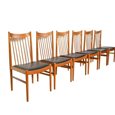 Arne Vodder Teak Dining Chairs Sibast Danish Modern 