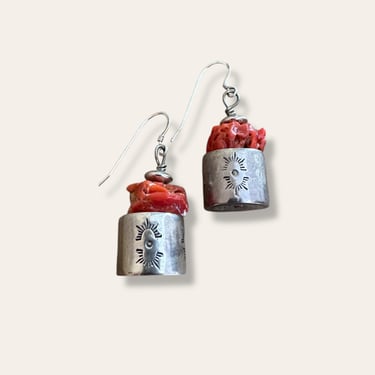 Vintage Santo Domingo Nestoria Coriz Coral Earrings