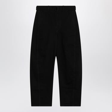 Lemaire Black Trousers With Belt Men