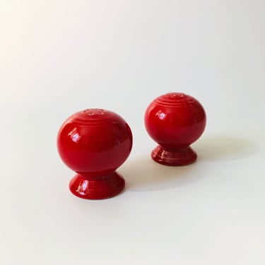 Red Fiestaware Pottery Salt and Pepper Shakers 