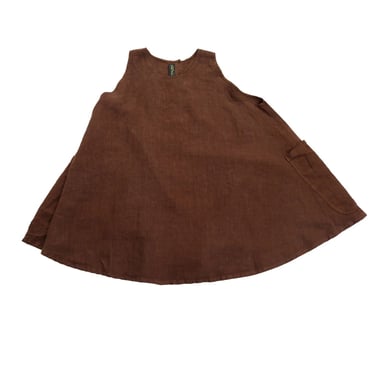 Chocolate Linen Cocktail Dress