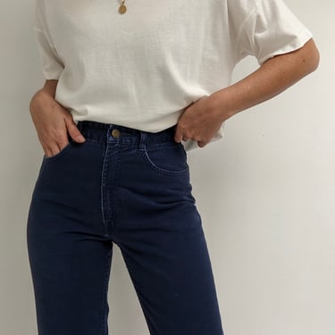 90s Petite Faded Navy Twilled Pants