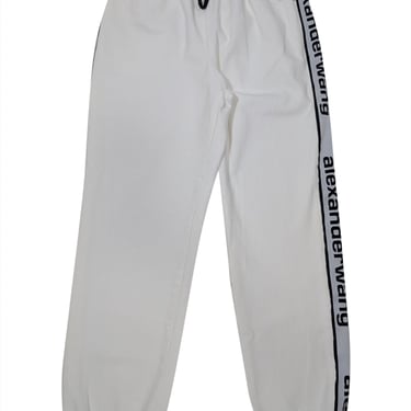 Alexander Wang - White Denim Joggers w/ Logo Detail Sz XS