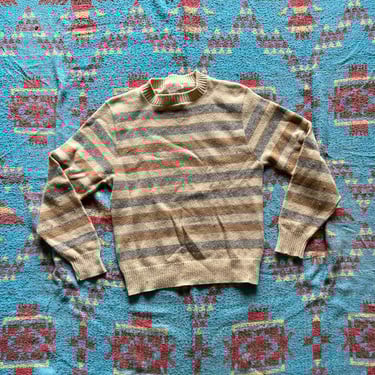 Vintage 1960s Jantzen Crewneck Striped Sweater Made in USA 