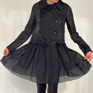 Dolce + Gabbana Black Silk Organza Dress (M)
