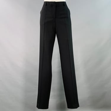 GIORGIO ARMANI Size 4 Black Virgin Wool Tapered Zip Fly Dress Pants