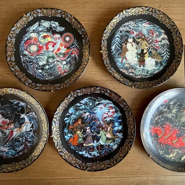 Set of 12 Tianex Russian Legends Collector's Plates / Bradford