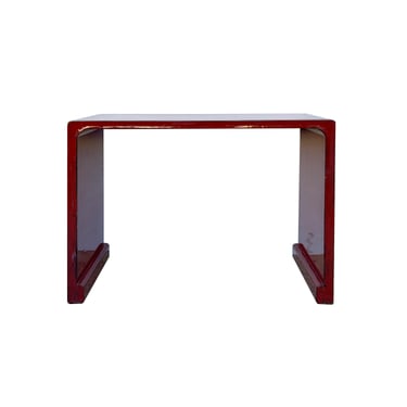 Gloss Brick Blood Red Lacquer Rectangular Console Foyer Side Table ws4481E 