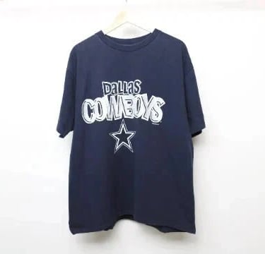 vintage DALLAS COWBOYS blue & silver 1990s y2k nfl FOOTBALL vintage Dallas t-shirt -- size xl 