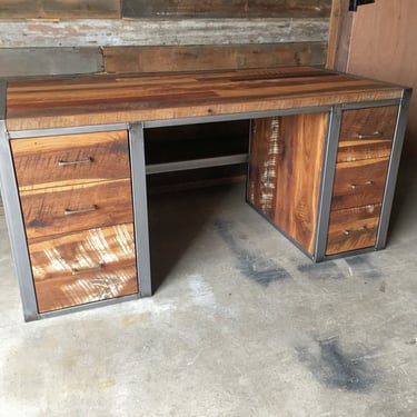 Industrial Modern Desk / Reclaimed Wood Desk 