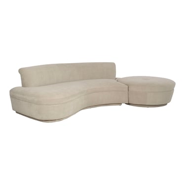 Adrian Pearsall and/or Kagan Style Sofa Sectional with Removable Pouf