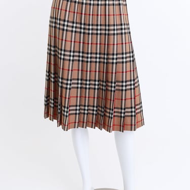 Check Plaid Pleated Skirt