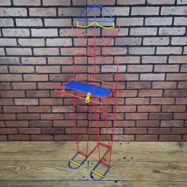 Vintage Metal Wire Baseballl Boy Children's Shelf Decor 
