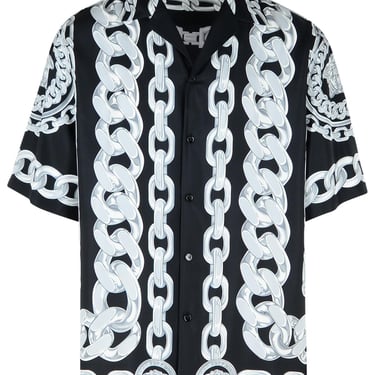 Versace 'Chains' Black Silk Shirt Men