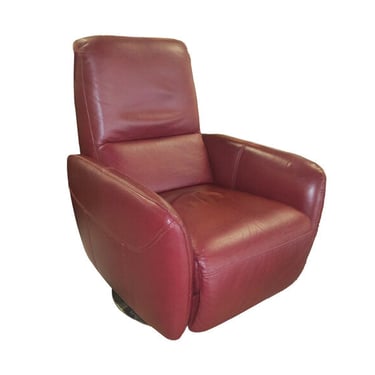 Modern Recliner (CONSIGNED, 31"x34"x41", Red Leather)