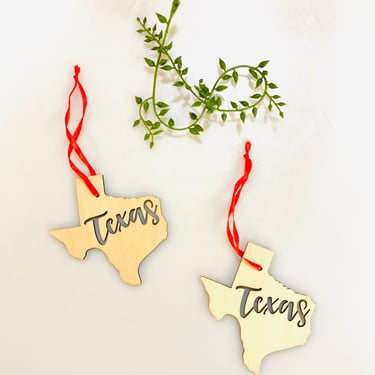 Texas Laser Cut Holiday Ornament