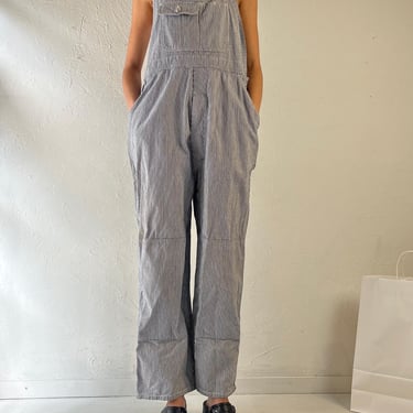 90s Pinstripe Workwear Overalls / Medium 
