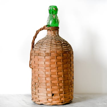 Green Glass Wicker Demi John 