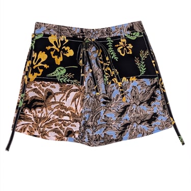 3.1 Phillip Lim - Blue, Black, Beige, Yellow, & Green Multi Print Shorts Sz 8