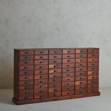 1920's Wine Label Cabinet from French Vineyard