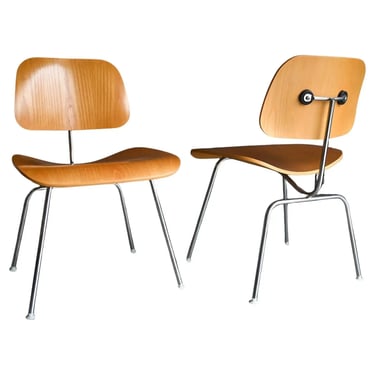 Pair of Charles Eames for Herman Miller DCM Chairs, 2004