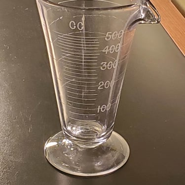 Vintage Beaker from Apothecary Laboratory Pharmacy Perfect Martini Pitcher for Mid-Century Bar 