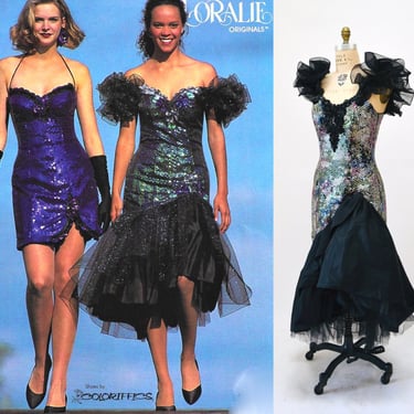 Vintage 90s Prom Dress Black Silver Metallic Sequin Dress Medium Large// 80s Party Dress Metallic Sequin Loralie Pageant Barbie Drag Dress 