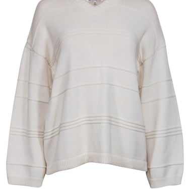 Reformation - Cream Oversized V-neck Sweater Sz XS
