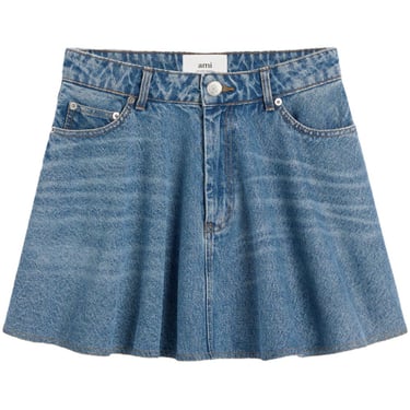 Ami Paris Women Denim Mini Skirt