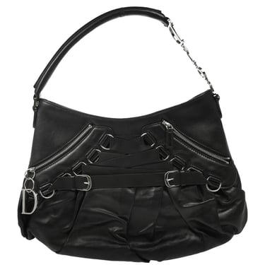 Christian Dior 2004 Black Leather Handbag