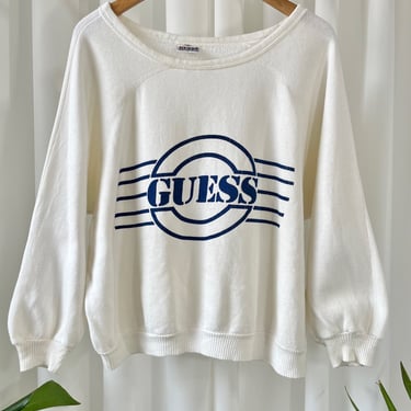 80s Guess Logo Print Sweatshirt