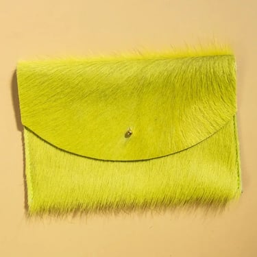 PRIMECUT Envelope Pouch - Chartreuse Hair On Hide