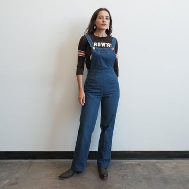 Vintage 70s Landlubber Denim Overalls/ 1970s Wide Leg | Bottle of 