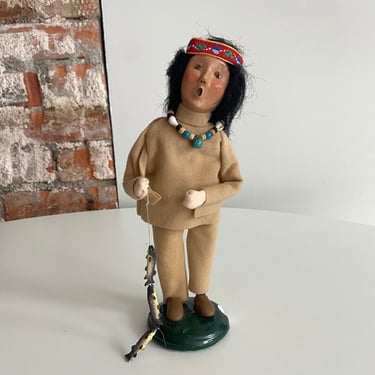 Byers Choice Carolers Native American Boy with Fish 