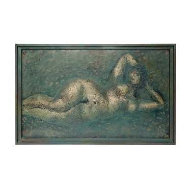 Philip and Kelvin LaVerne "The Passion" Unique Female Nude Painting  1970 (Signed)