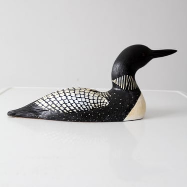 vintage wooden loon decoy 
