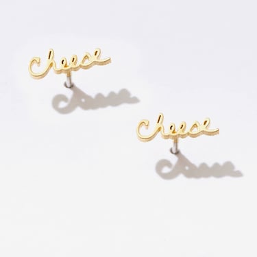 Larissa Loden - Cheese Stud Earrings - Gold