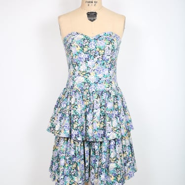 Vintage Laura Ashley Dress Floral Dress Party Dress Garden Party Summer Streetwear Cottagecore Prairie 80s 90s Y2K 