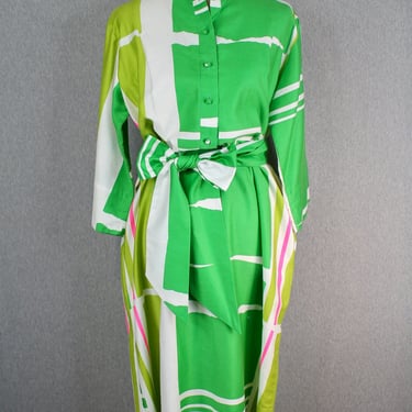 1960s 1970s - Katherine Ogust for Penthouse Gallery - Op Art Sheath Dress - Mid Century Modern - Color Block 