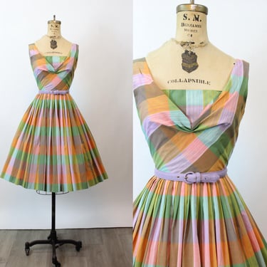 1950s JERRY GILDEN cotton sun dress xs | new spring summer 
