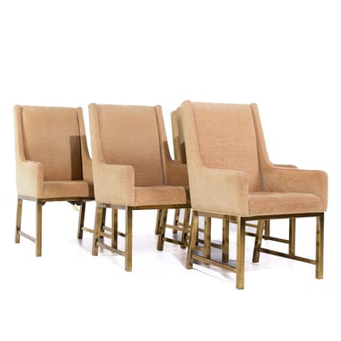 Mastercraft Mid Century Brass Dining Chairs - Set of 6 - mcm 