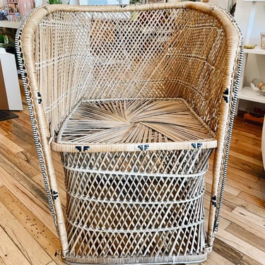 Vintage Wicker Barrel Chair