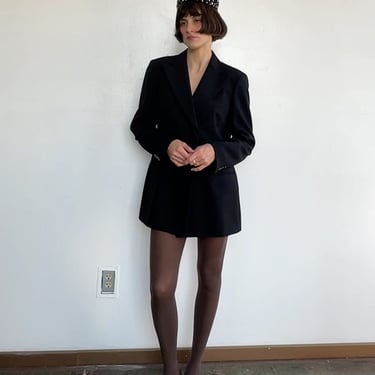 90s Armani Noir Long Blazer (L)