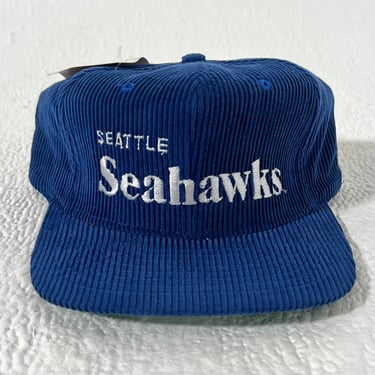 Vintage Seattle Seahawks Blue Corduroy Pro Line Snapback Hat