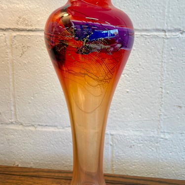 Orange Glass Vase by Mark Monson and the Glasshouse