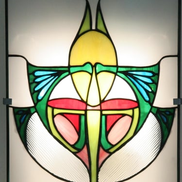 Art Nouveau Tiffany Stained Glass Wall Lamp, Wall Light 