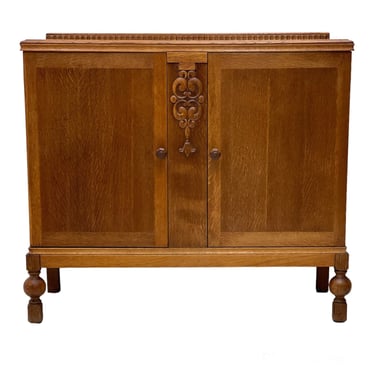 Free Shipping Within Continental US - Vintage Cabinet with 2 Drawers and 3 Shelves Storage inside 