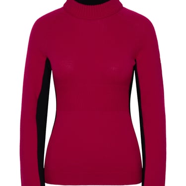 Moncler Grenoble Woman Fucsia Wool Blend Turtleneck Sweater